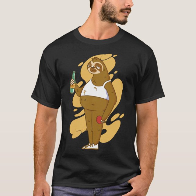 Bebado Sloth Beer Ping-pong Pullover Hoodie (Frente)
