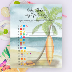 Bebê a bordo - Jogo de imagem emoji baby shower