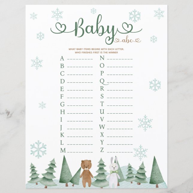 Bebê Abc Cujo Urso Cujo Coelho Fez Inverno Jogo Te (Frente)