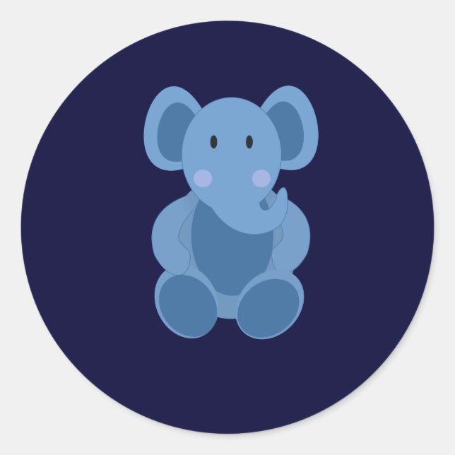 Bebê: Adesivo de Brinquedos com Elefante Azul (Frente)