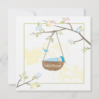 Bebê adormecido - Convite ao Chá de fraldas