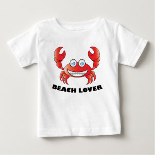 Bebê Amante da Praia - Camiseta de Jersey Fina para Beb
