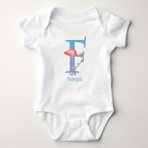 Bebê Animal ABC F é para flamingo baby body