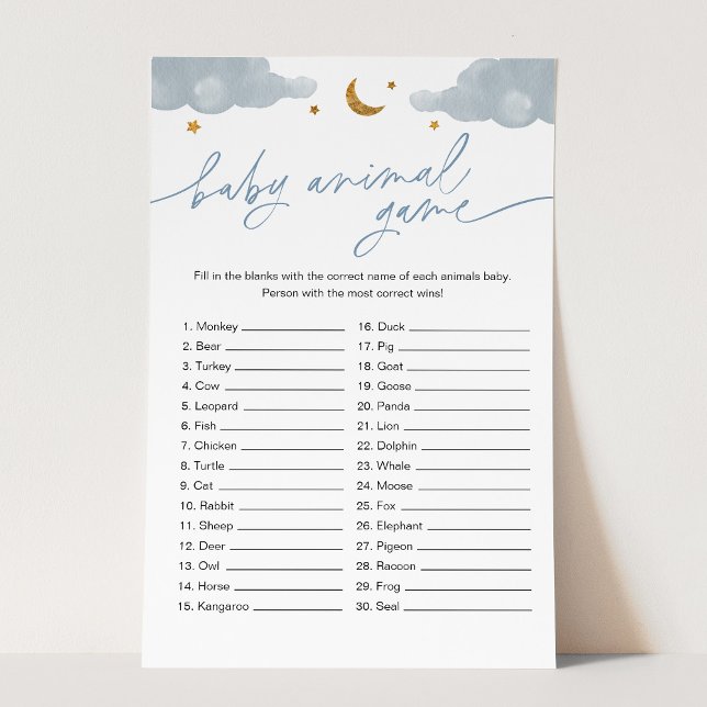 Bebê Animal Game Twinkle Little Star Chá de fralda (Criador carregado)