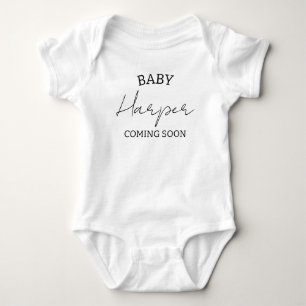 Bebê Anúncio Personalizado Body para bebê, Gravidez