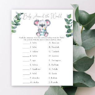 Bebê ao redor do mundo - Chá de fraldas Koala