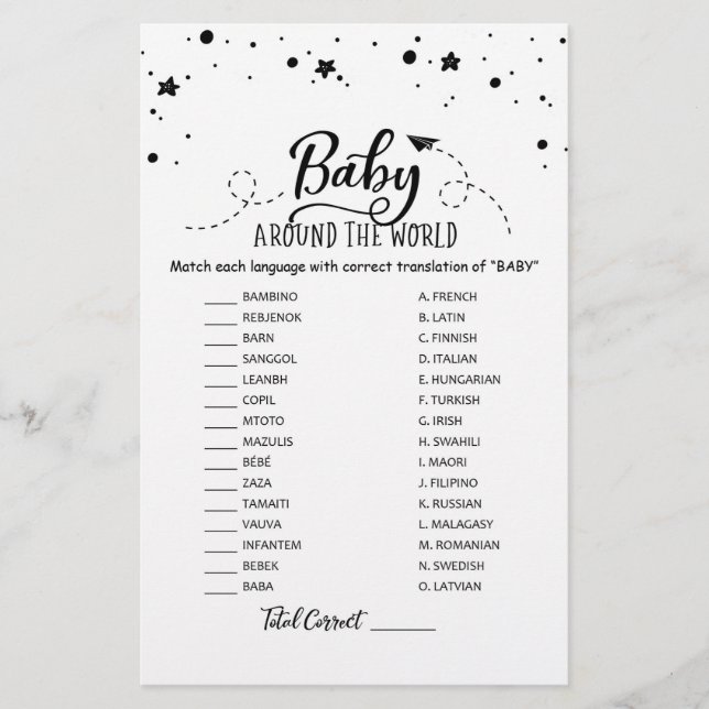 Bebê ao redor do mundo com Chá de fraldas de Respo (Frente)