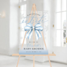 Bebê Arco Azul É Frio Fora Do Chá de fraldas Bem-v