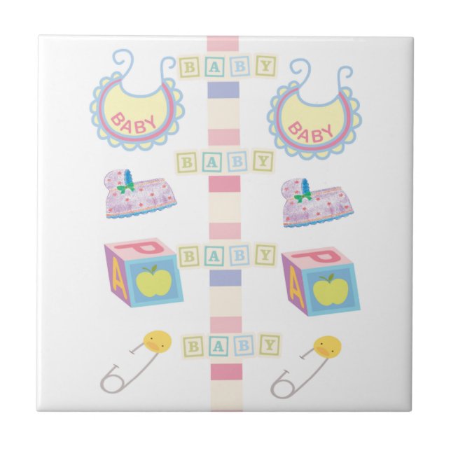 Bebê Azulejo cerâmico (Frente)