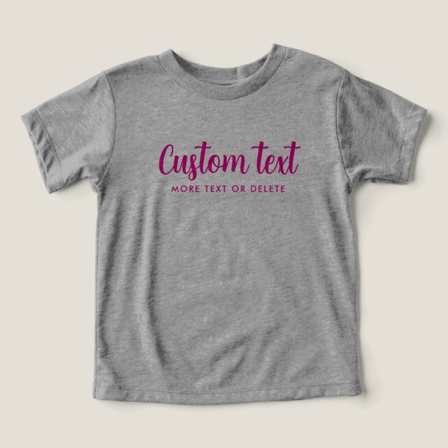 Bebê Bella Canvas Tri-blend Cinza e Rosa Modelo (Design frontal)