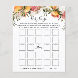 Bebê Bingo | Jogo Floral para Chá de Bebê