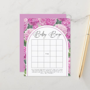 Bebê Bingo Pink Hydrangea Chá de fraldas Jogo