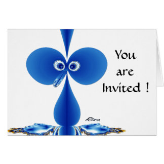 Bebê Bo-oby Pássaro Azul Cartão de Aniversário