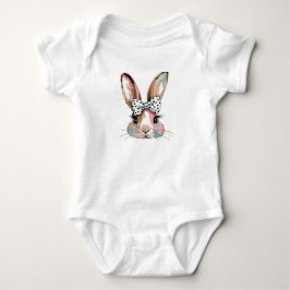 Bebê Body e macacão Coquette Bunny Bow para Páscoa