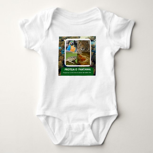Bebê Body em Jersey para Bebês Pantanal (Frente)