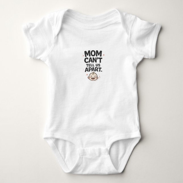 Bebê Body Infantil Gêmeos Iguais para Mãe 2 (Frente)