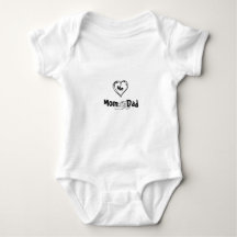 body Mãe & Pai Coração – Nome Personalizado para B