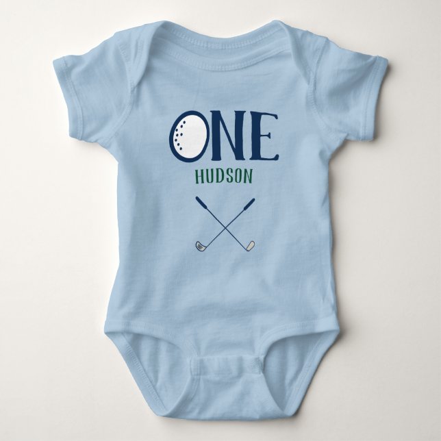 Bebê Body Personalizado de Golfe para Primeiro Aniversá (Frente)