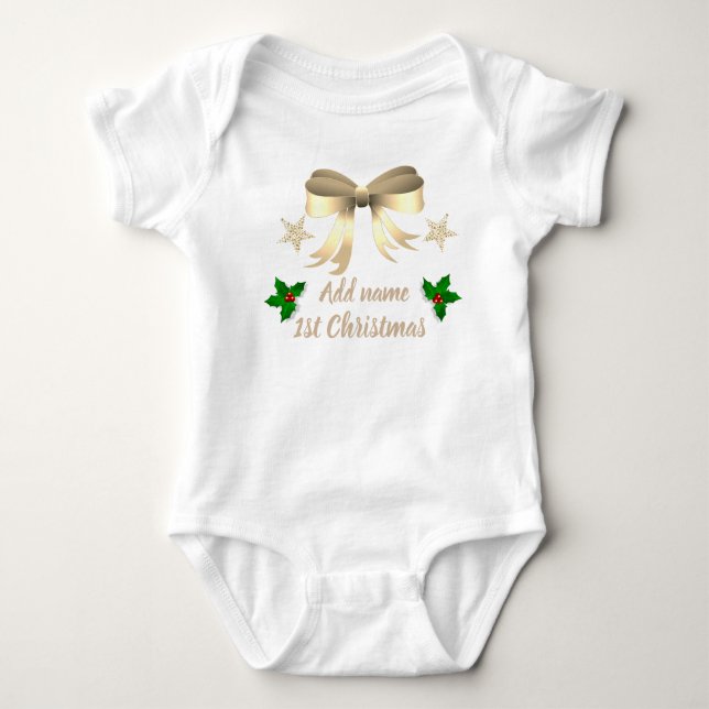 Bebê Body personalizado para o 1º Natal (Frente)