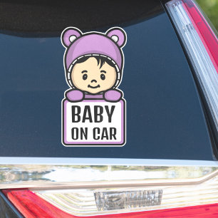 Bebê bonito no Conselho/bebê no adesivo do carro