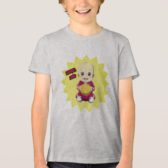 Bebê bonito vestindo roupa de jogador de futebol (Frente)