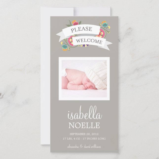 BEBÊ BOTÂNICO | ANÚNCIO DE NASCIMENTO (Frente)