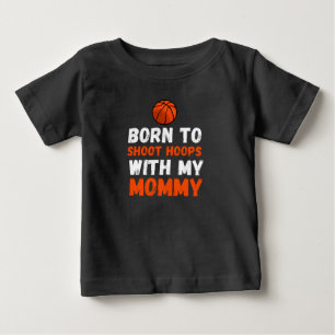 Bebê Camiseta Baby Nascido para jogar basquete com minh