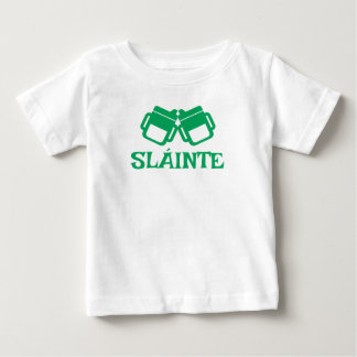 Bebê camiseta branca SLÁINTE para bebé