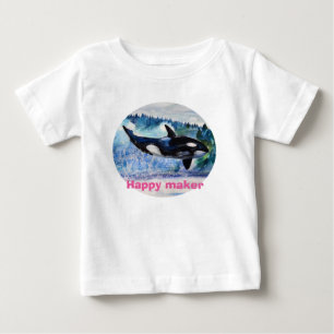 Bebê Camiseta com babado para crianças com arte de bale