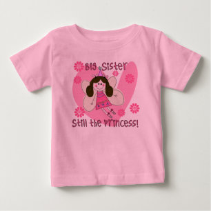 Bebê Camiseta com Babado para Crianças Pequenas da Irmã