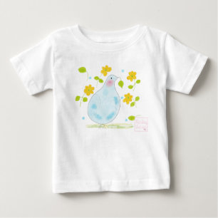 Bebê Camiseta com babados para meninas bebês da babyLai