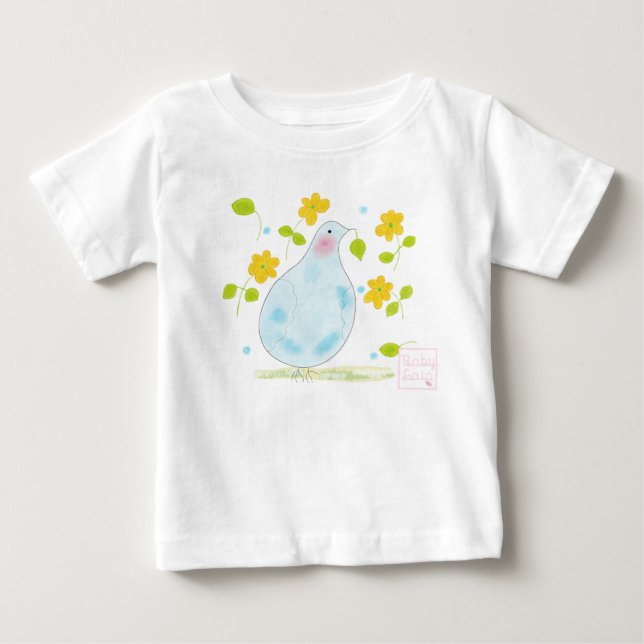 Bebê Camiseta com babados para meninas bebês da babyLai (Frente)