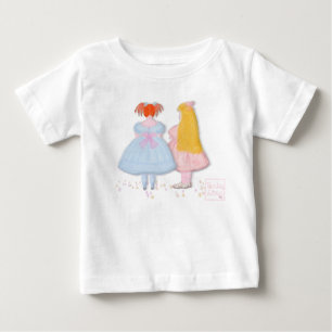 Bebê Camiseta com babados para meninas bebês da babyLai
