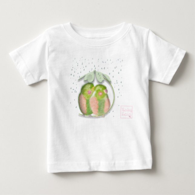 Bebê Camiseta com babados para meninas bebês da babyLai (Frente)