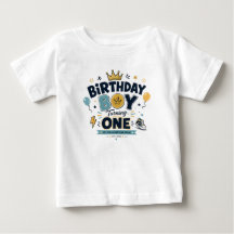 Camiseta de 1º Aniversário Fofa para Meninos – Cam