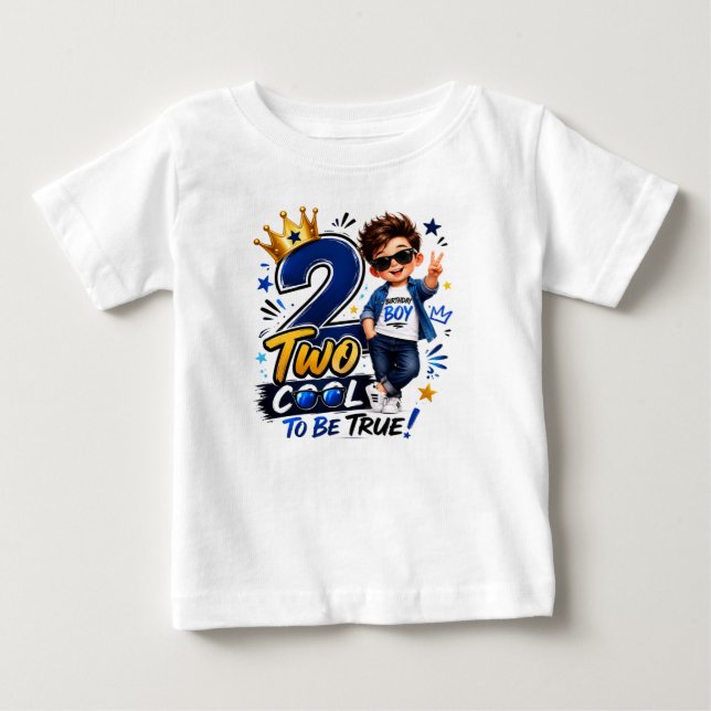 Bebê Camiseta de 2º Aniversário para Criança (Frente)