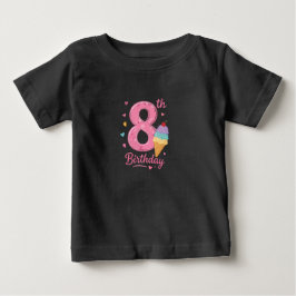 Bebê Camiseta de Aniversário de 8 Anos para Criança