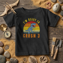 Bebê Camiseta de Aniversário de Dinossauro Pronto para