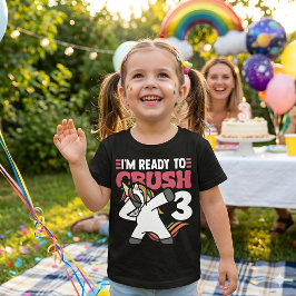 Bebê Camiseta de Aniversário de Unicórnio Pronta para D