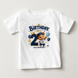 Bebê Camiseta de aniversário de urso fofo para menino d
