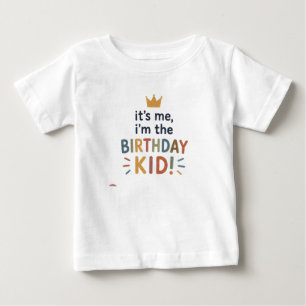 Bebê Camiseta de aniversário fofa para meninos e menina