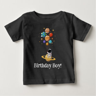 Bebê Camiseta de astronauta espacial fofa para aniversá