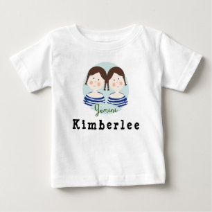 Bebê Camiseta de cartoon para sinais de Zodiac em forma