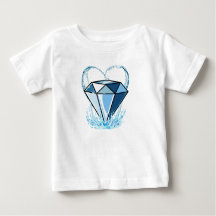 Camiseta de diamante para crianças