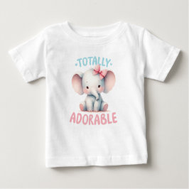 Bebê Camiseta de Elefante para Bebês Totalmente Adoráve