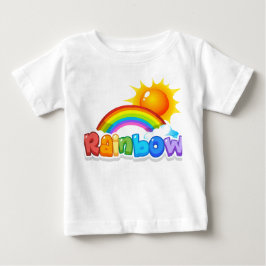 Bebê Camiseta de Jersey Fino para Criança Arco-Íris