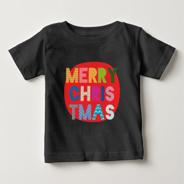 Bebê Camiseta de Natal Feliz para Crianças (Frente)