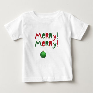 Bebê Camiseta de Natal para crianças com frase fofa