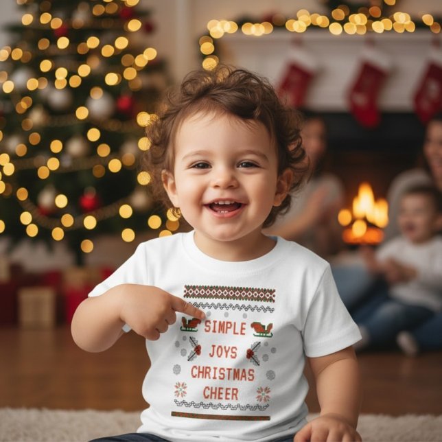 Bebê Camiseta de Natal Simples Alegrias para Crianças e (Criador carregado)