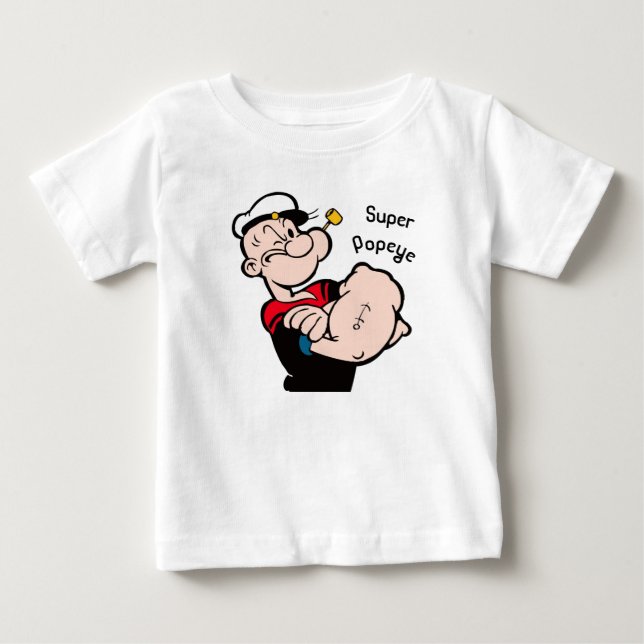 Bebê Camiseta de Popeye para crianças (Frente)